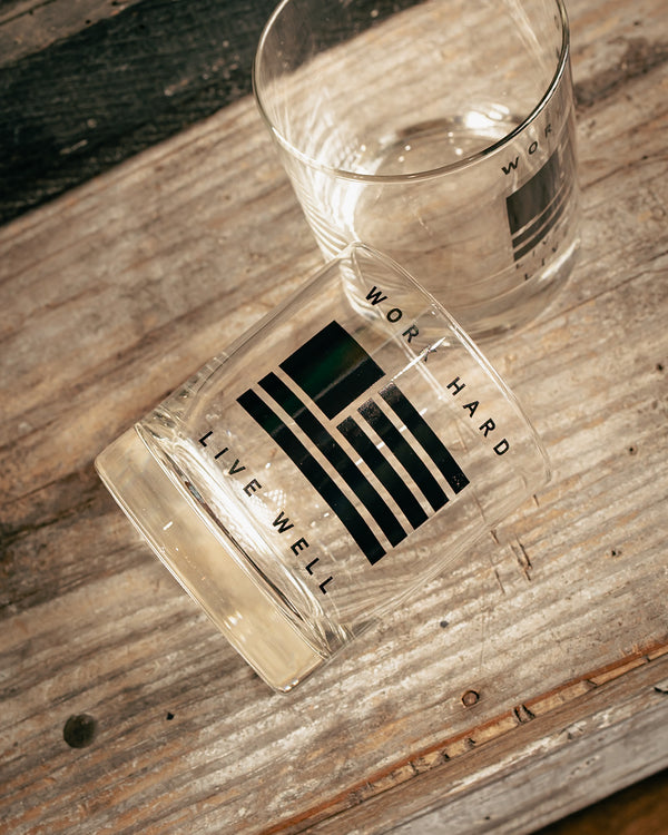 Old Fashioned Glassware | Work Hard Live Well | Manready Mercantile