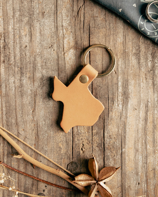 State of Texas Key Fob | Natural | Odin Leather Goods