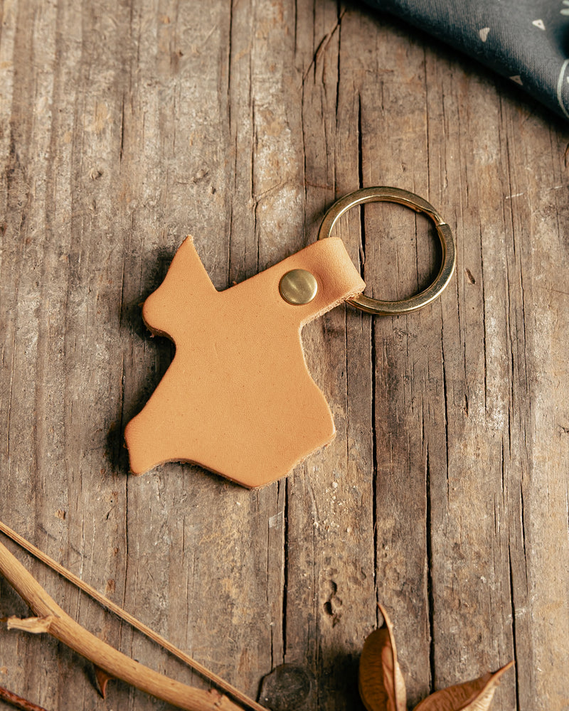 State of Texas Key Fob | Natural | Odin Leather Goods