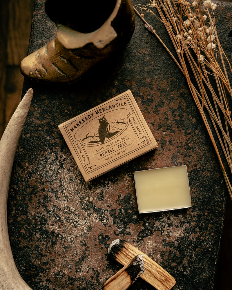 SLATE | Solid Cologne Refill | Manready Mercantile