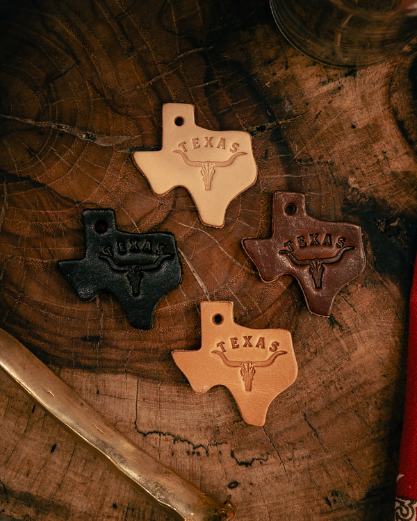 Leather Texas Key Tag | Longhorn | Manready Mercantile