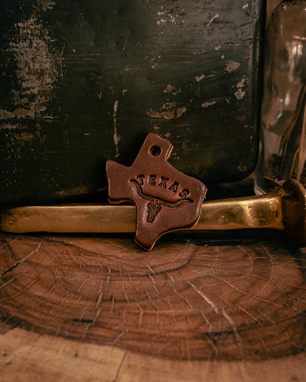 Leather Texas Key Tag | Longhorn | Manready Mercantile