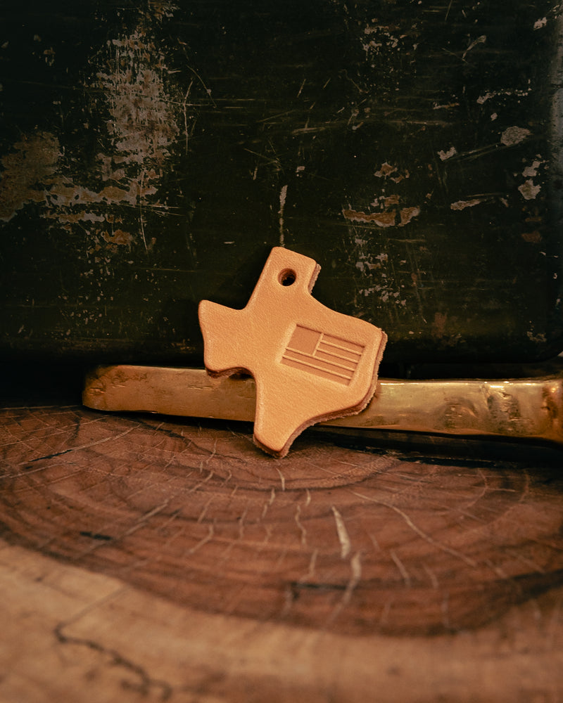 Leather Texas Key Tag | Flag | Manready Mercantile