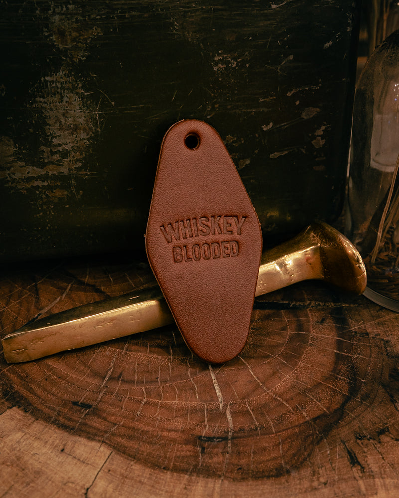 Leather Motel Key Tag | Whiskey Blooded | Manready Mercantile