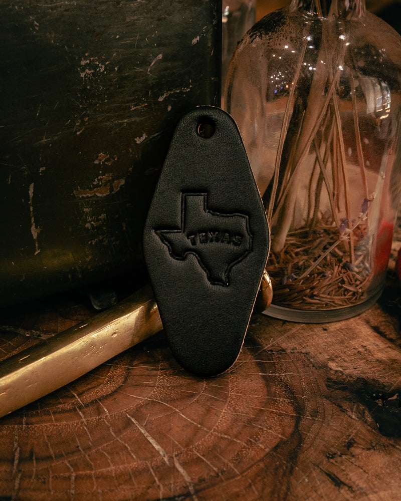 Leather Motel Key Tag | Texas Outline | Manready Mercantile