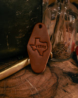 Leather Motel Key Tag | Texas Outline | Manready Mercantile