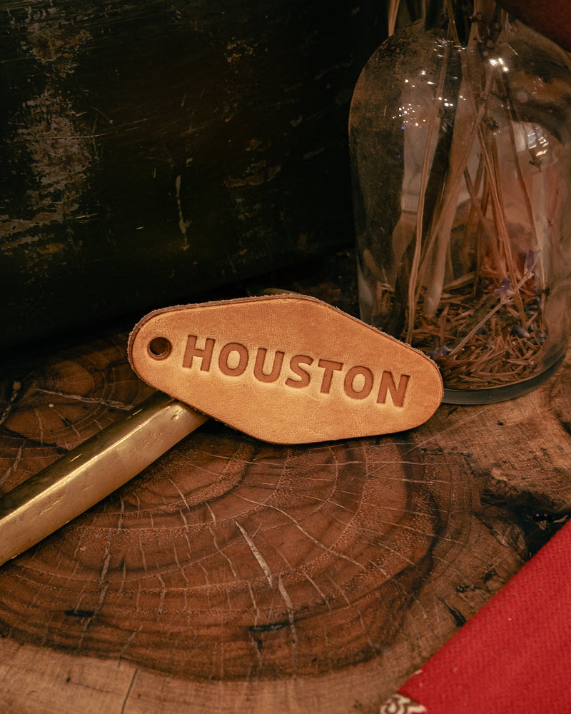 Leather Motel Key Tag | Houston | Manready Mercantile