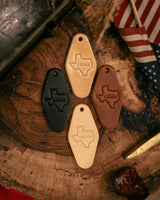 Leather Motel Key Tag | Texas Outline | Manready Mercantile