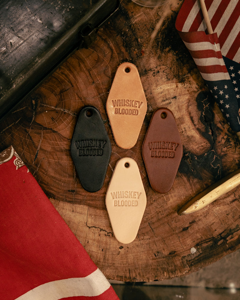 Leather Motel Key Tag | Whiskey Blooded | Manready Mercantile