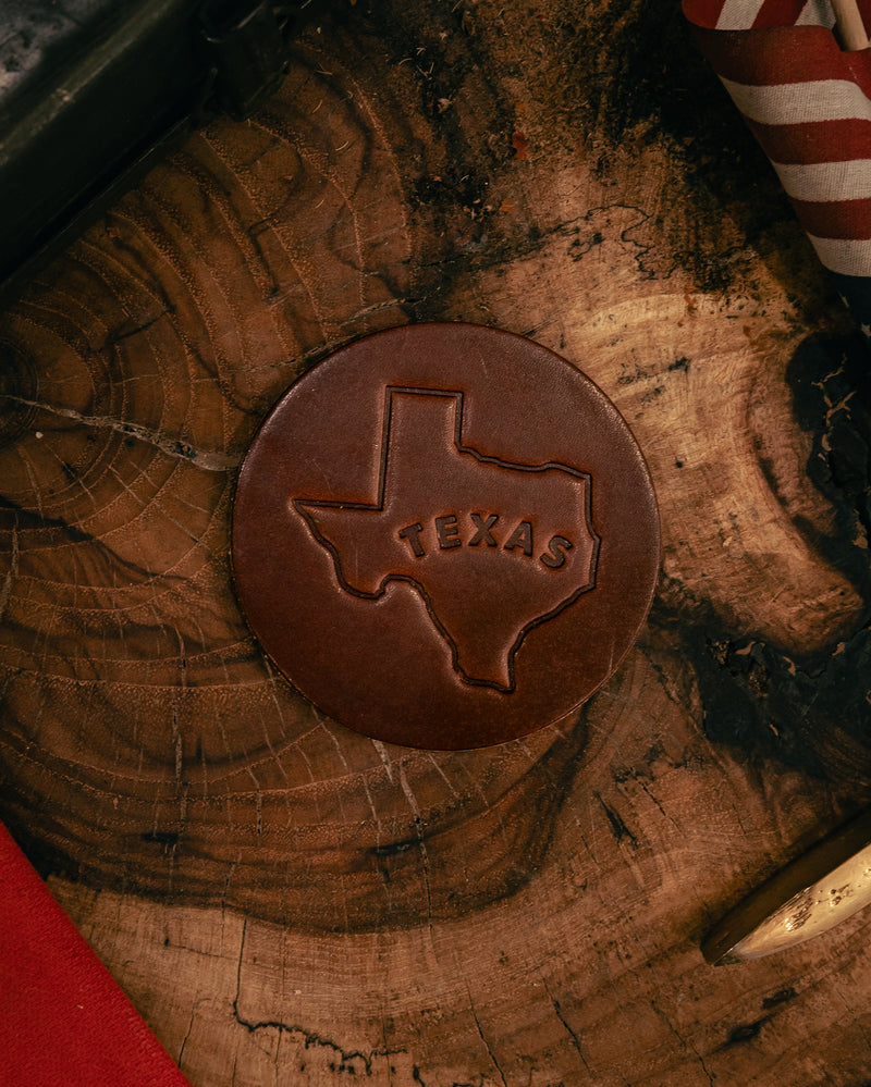 Leather Coaster | Texas Outline | Manready Mercantile