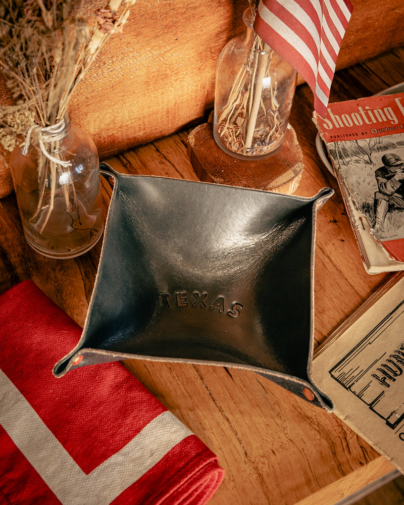 Leather Valet Tray | Texas Arch | Manready Mercantile