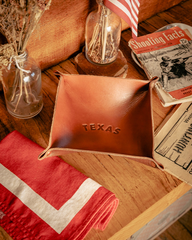 Leather Valet Tray | Texas Arch | Manready Mercantile