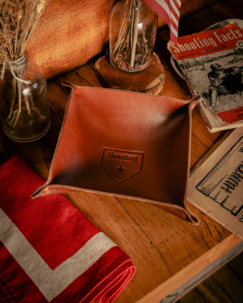 Leather Valet Tray | Houston Home Plate | Manready Mercantile