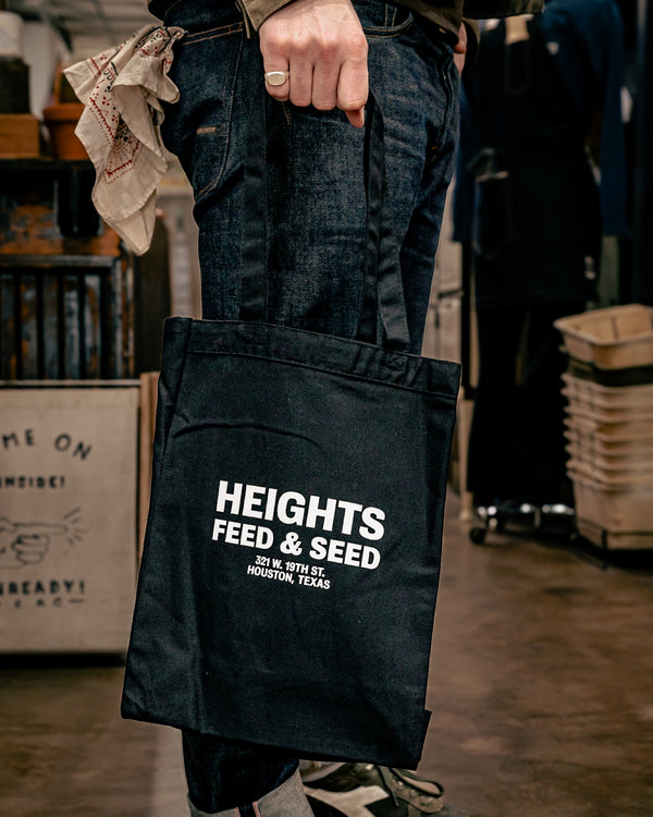 Tote Bag | Heights Feed and Seed | Black | Manready Mercantile