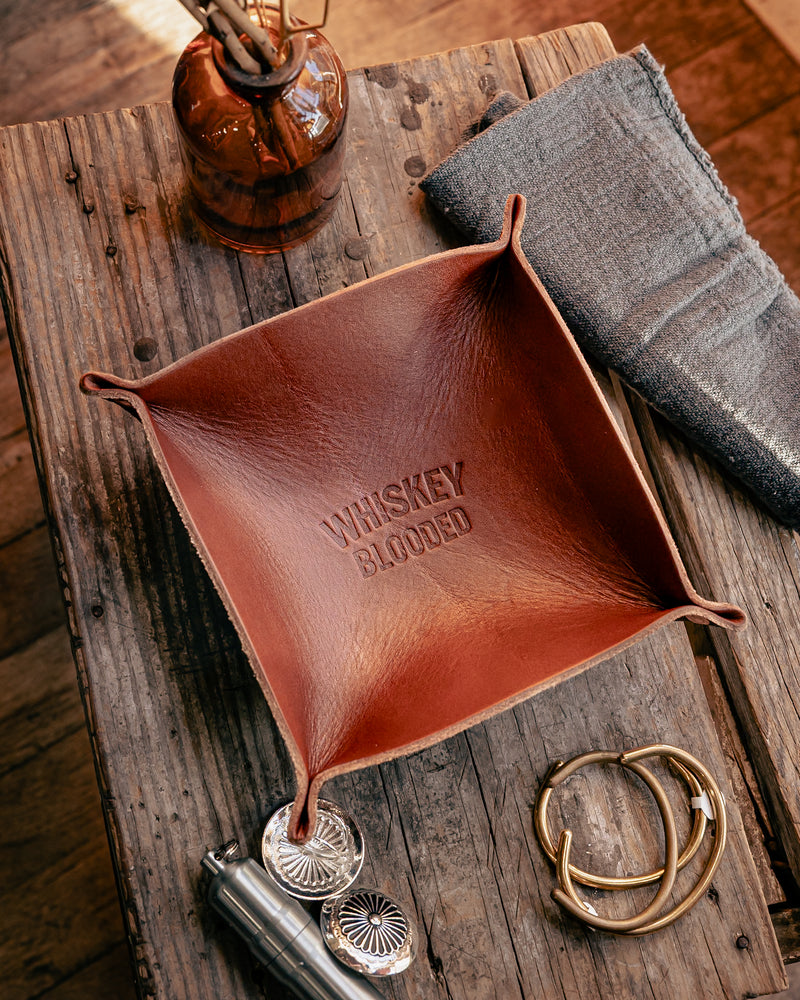 Leather Valet Tray | Whiskey Blooded | Manready Mercantile