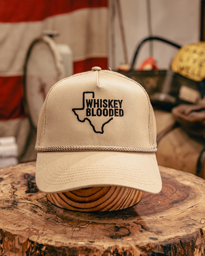 Embroidered Trucker Hat  | Texas Whiskey Blooded | Manready Mercantile