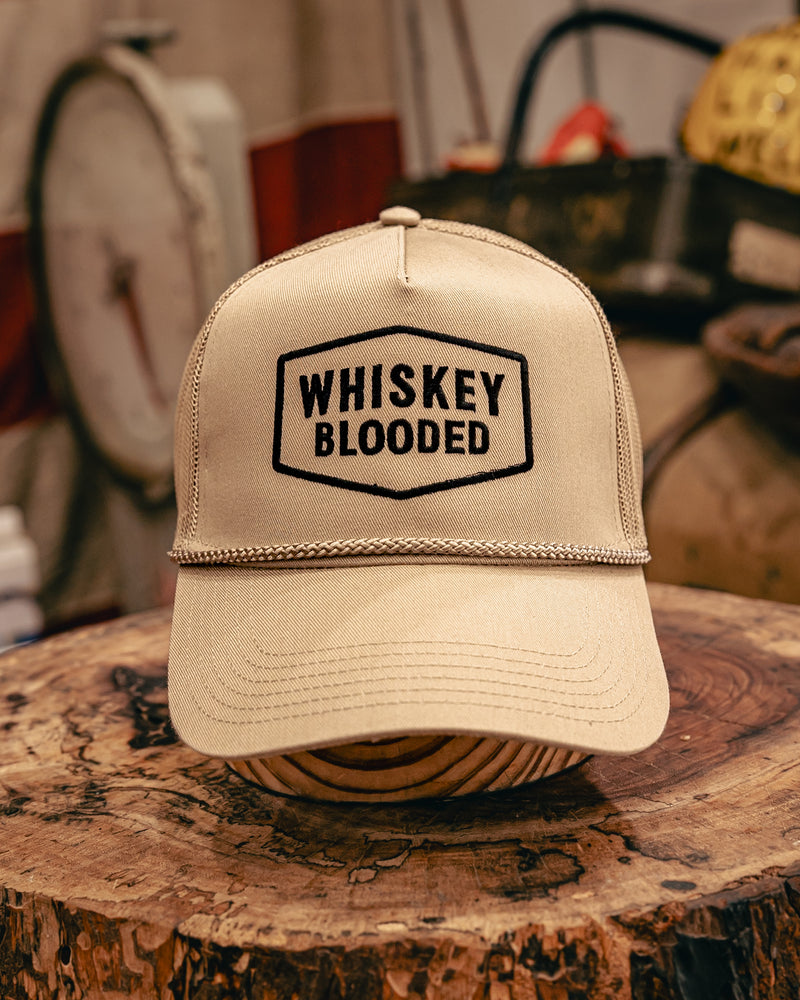 Embroidered Trucker Hat  | Whiskey Blooded Patch | Manready Mercantile