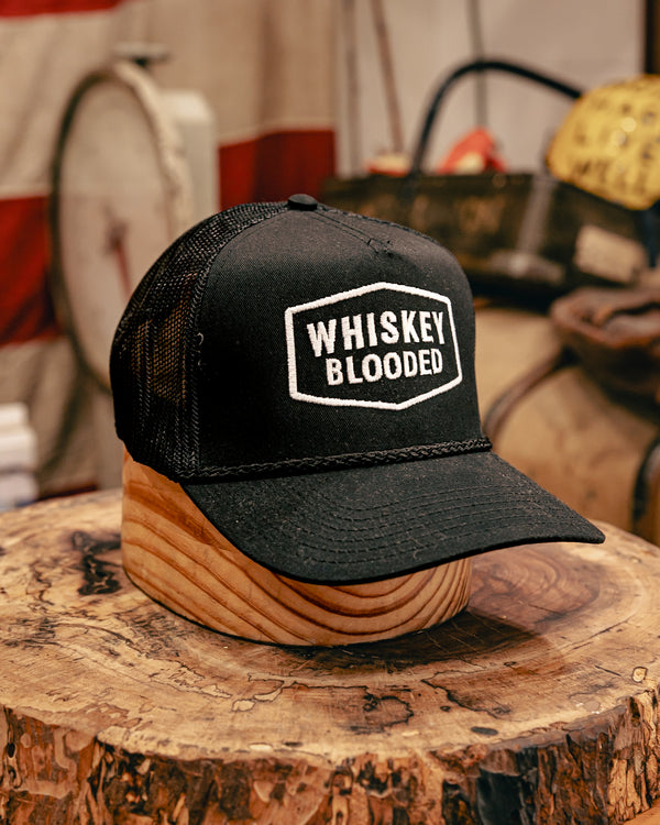 Embroidered Trucker Hat  | Whiskey Blooded Patch | Manready Mercantile