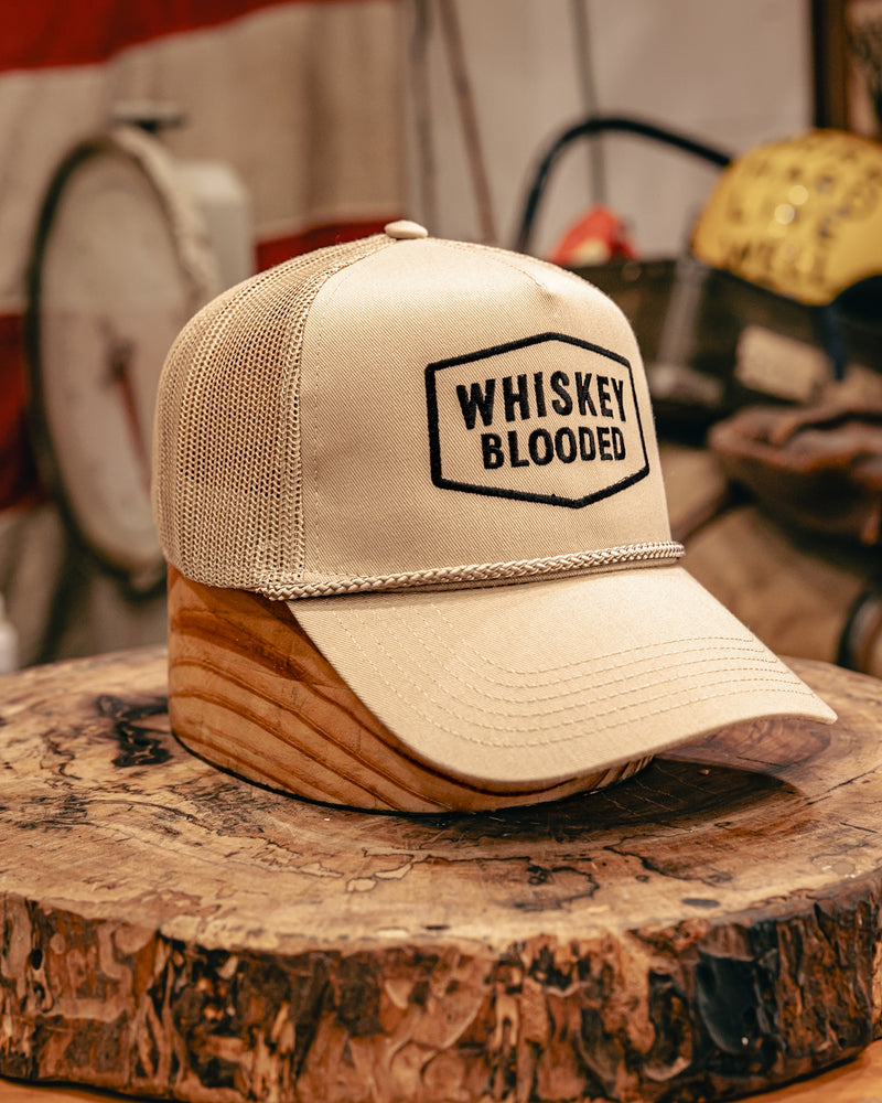 Embroidered Trucker Hat  | Whiskey Blooded Patch | Manready Mercantile