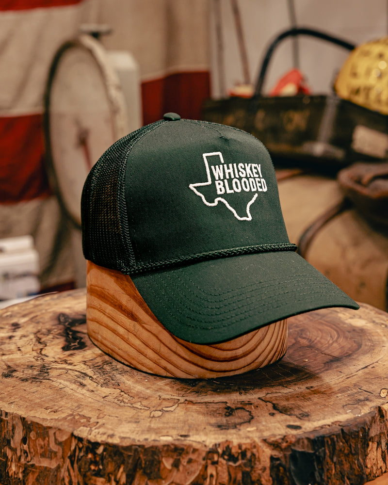 Embroidered Trucker Hat  | Texas Whiskey Blooded | Manready Mercantile