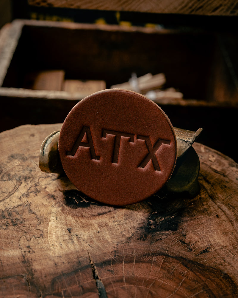 Leather Coaster | ATX | Manready Mercantile