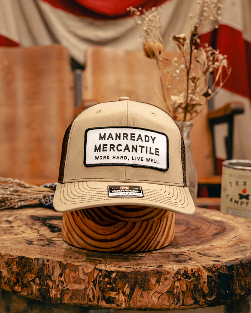 112 Richardson Hat | White & Black Logo | Manready Mercantile