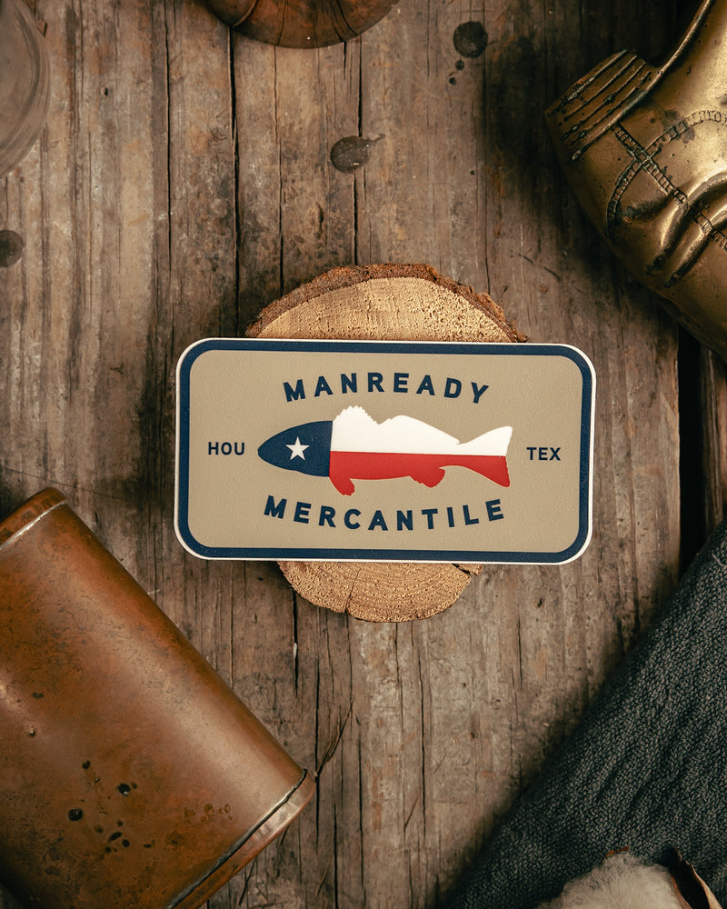 Sticker | TX Flag Fish | Manready Mercantile