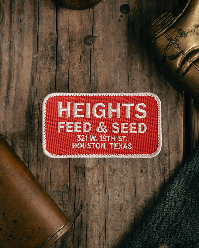 Patch | Heights Feed & Seed | White & Red | Manready Mercantile