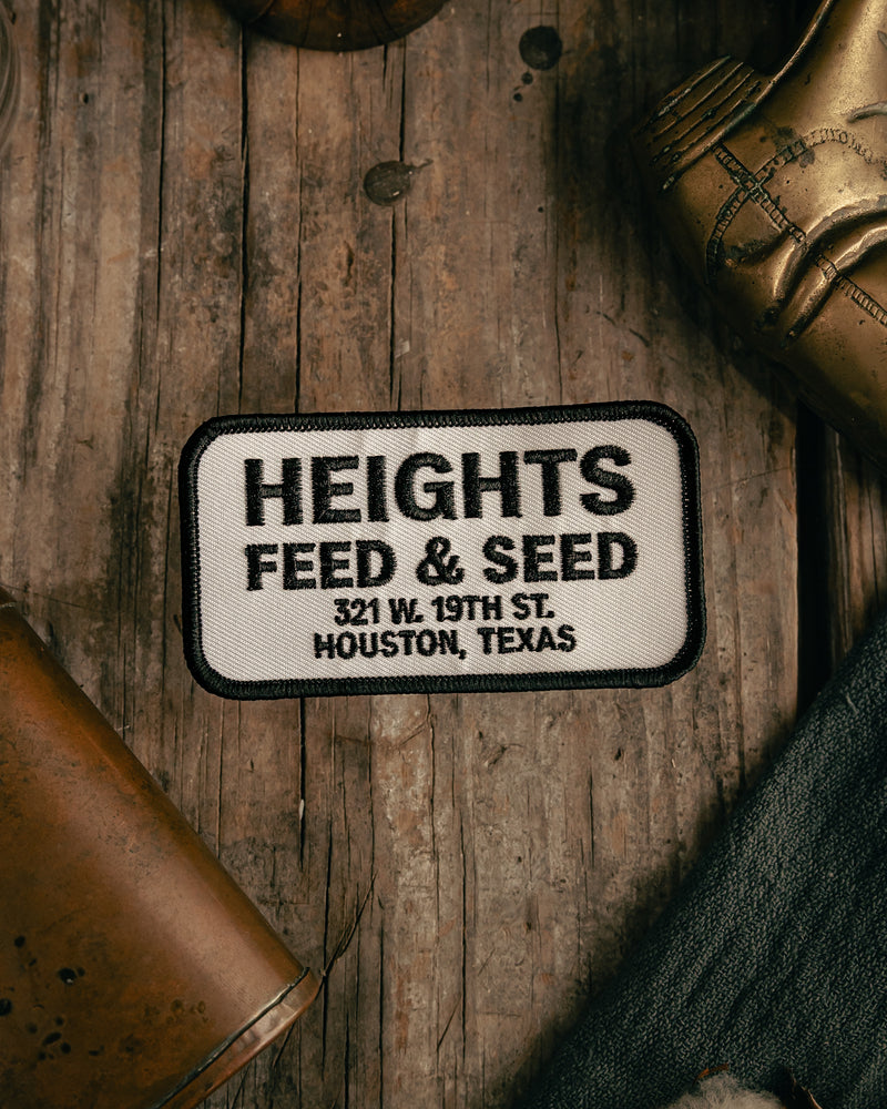Patch | Heights Feed & Seed | Black & White | Manready Mercantile