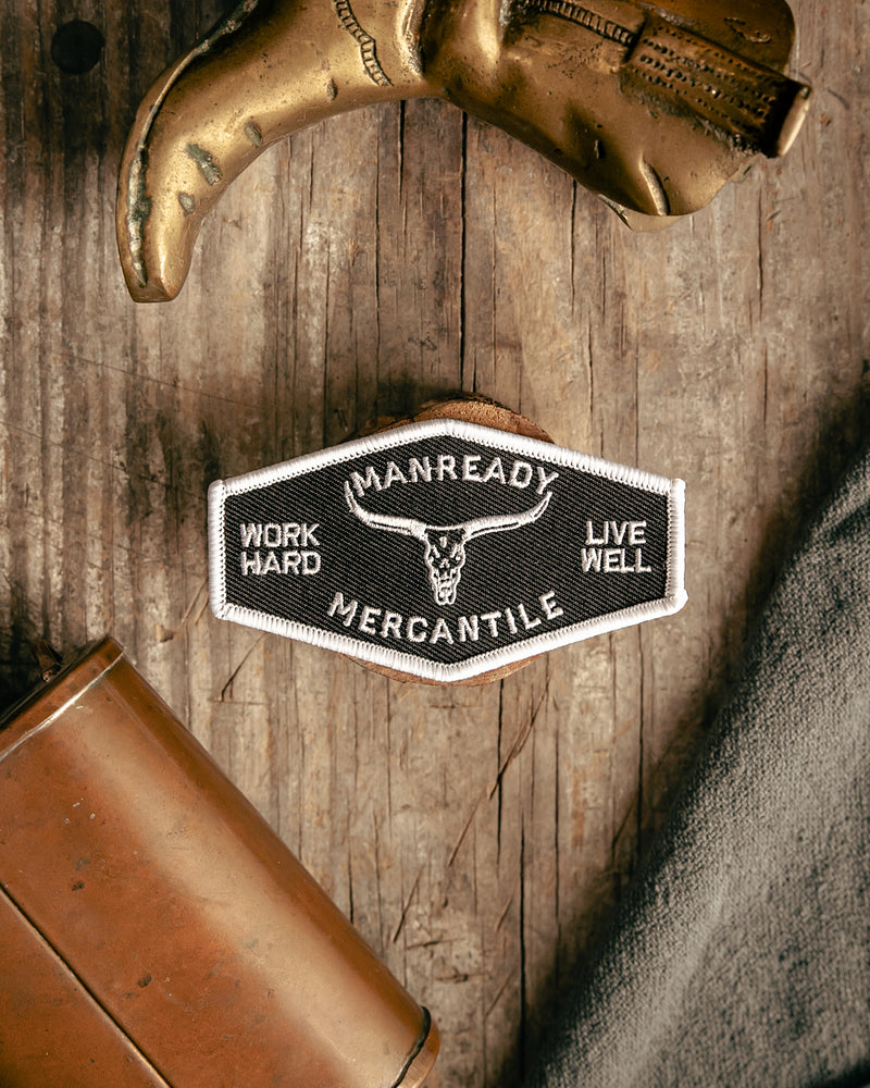 Patch | Work Hard Live Well Longhorn | Manready Mercantile
