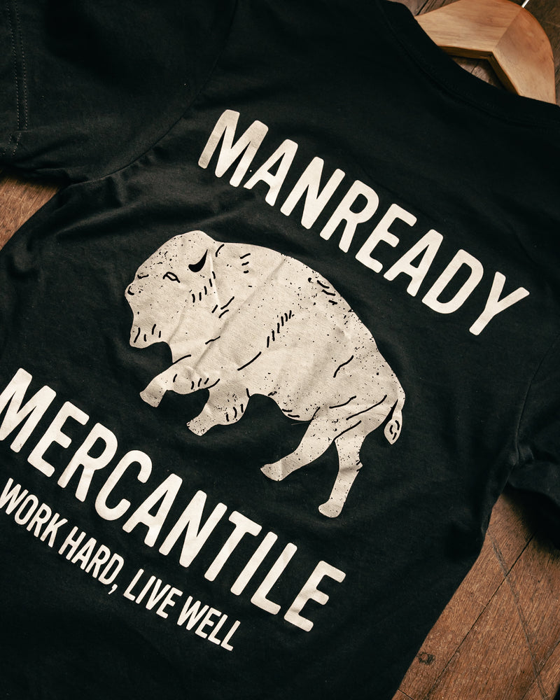 Graphic Tee | Big Bison | Black | Royal Apparel x Manready Mercantile