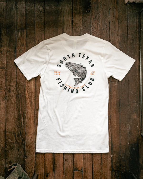 Graphic Pocket Tee | South Texas Fishing Club | White | Manready Mercantile