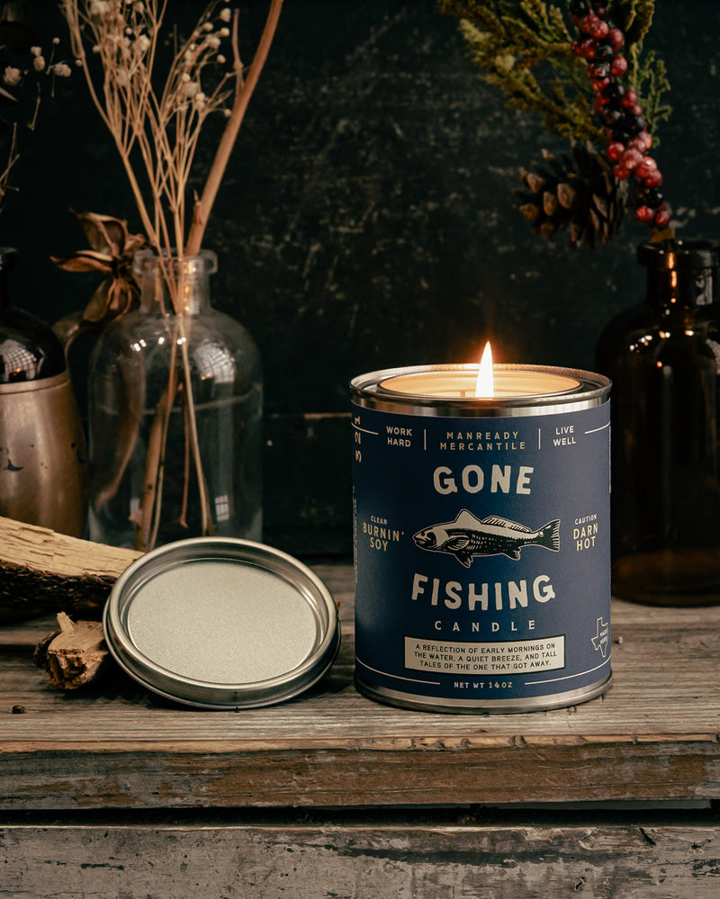 Gone Fishing Candle | Manready Mercantile