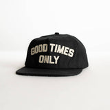 Good Times Only Hat | Black | Iron & Resin