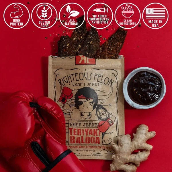Teriyaki Balboa Jerky | Righteous Felon Craft Jerky