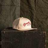 Chainstitch Camper Hat | Oatmeal & Red | Bradley Mountain