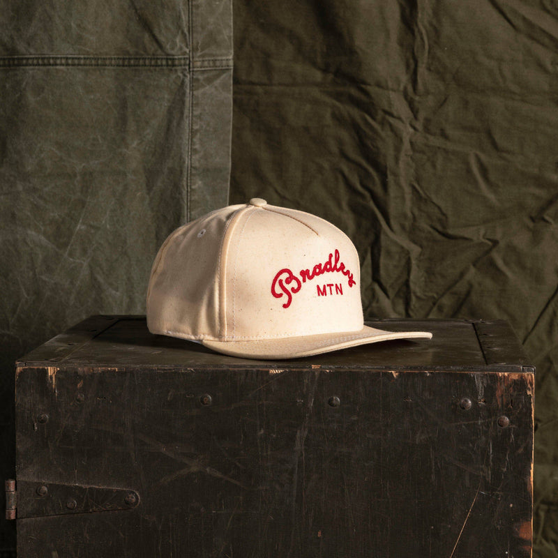 Chainstitch Camper Hat | Oatmeal & Red | Bradley Mountain