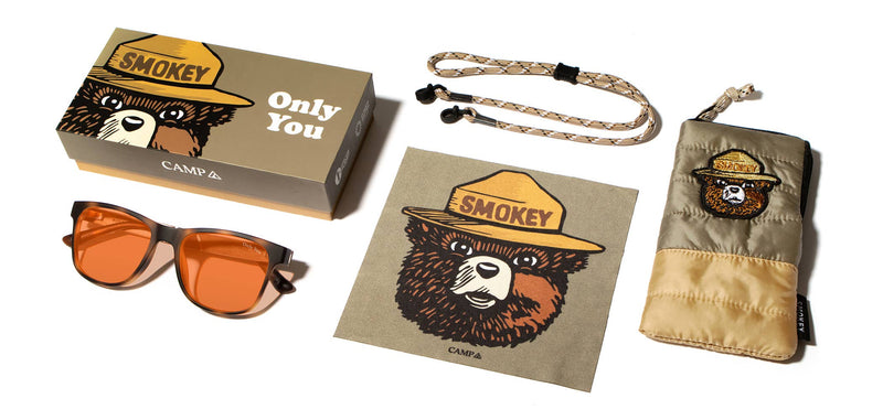 Trail Sunglasses | Matte Tortoise: HD Plus Polarized Amber | Smokey Bear x CAMP