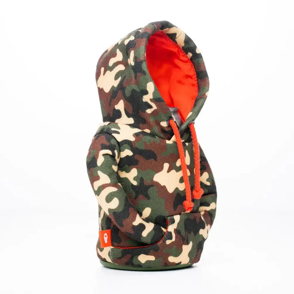 The Hoodie Insulated Can Cooler | Woodsy Camo + Puffin Red | Puffin Drinkwear