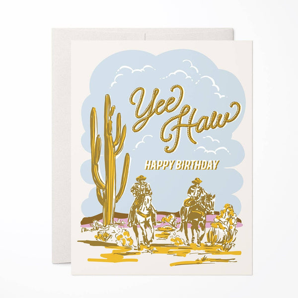 Yeehaw Cowboy Birthday Card | Antiquaria