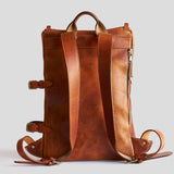 Americana Zip Top Backpack #750 | Tan | Coronado Leather