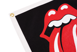 Lips Black Camp Flag | The Rolling Stones x Oxford Pennant