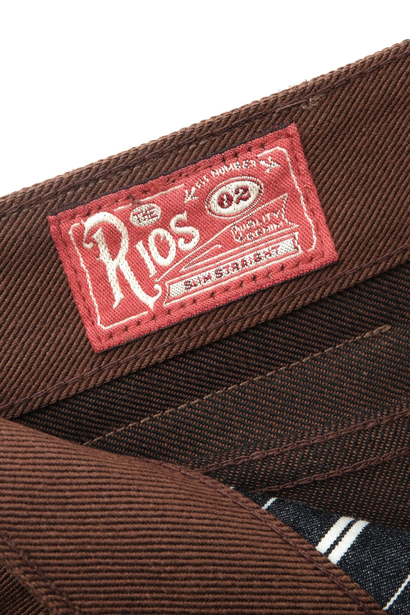 Rios Slim Straight | 15 oz. Dark Brown | Freenote Cloth