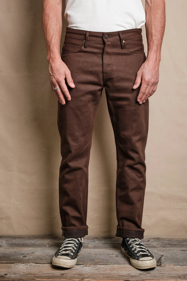 Rios Slim Straight | 15 oz. Dark Brown | Freenote Cloth