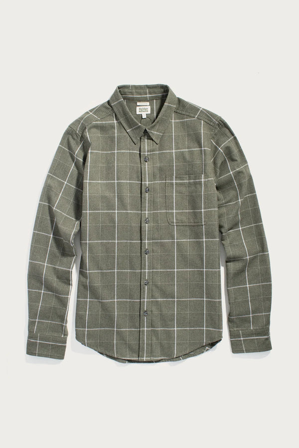 Larson Shirt | Rosemary Twill Windowpane | Bridge & Burn