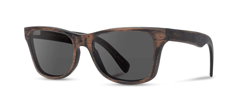 Canby Wood Sunglasses | Distressed Dark Walnut | Grey Polarized | Shwood