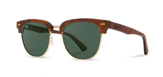 Eugene Wood Sunglasses | Redwood Burl | G15 Polarized | Shwood