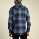 Durango Flannel Pearlsnap Shirt | Woodrow Plaid : Midnight | Sendero Provisions Co