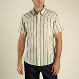 The Wyatt Pearl Snap S/S Shirt | Horseshoe Stripe Aloe | Sendero Provisions Co