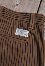 Deck Pant | Brown Herringbone Dobby | Freenote Cloth